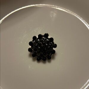 Black Beaded Brooch